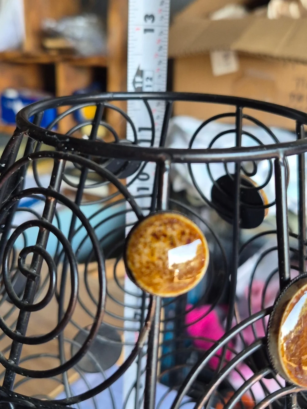 Metal Wine Glass Cork Holder Cage 12